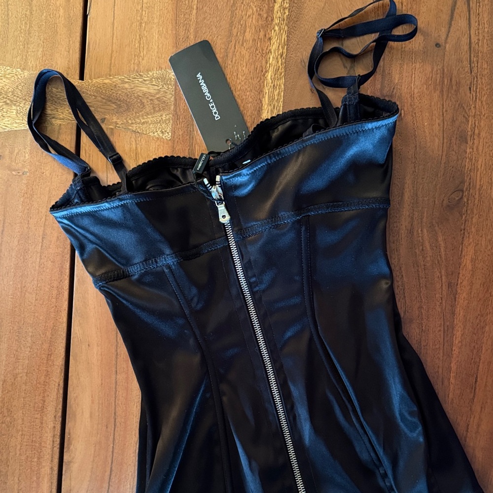NWT Dolce & Gabbana black silky bodysuit - Picture 5 of 9